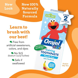 Orajel Kids Natural Berry Fruity Sesame Street Training Toothpaste For 0-3 Years 42.5g