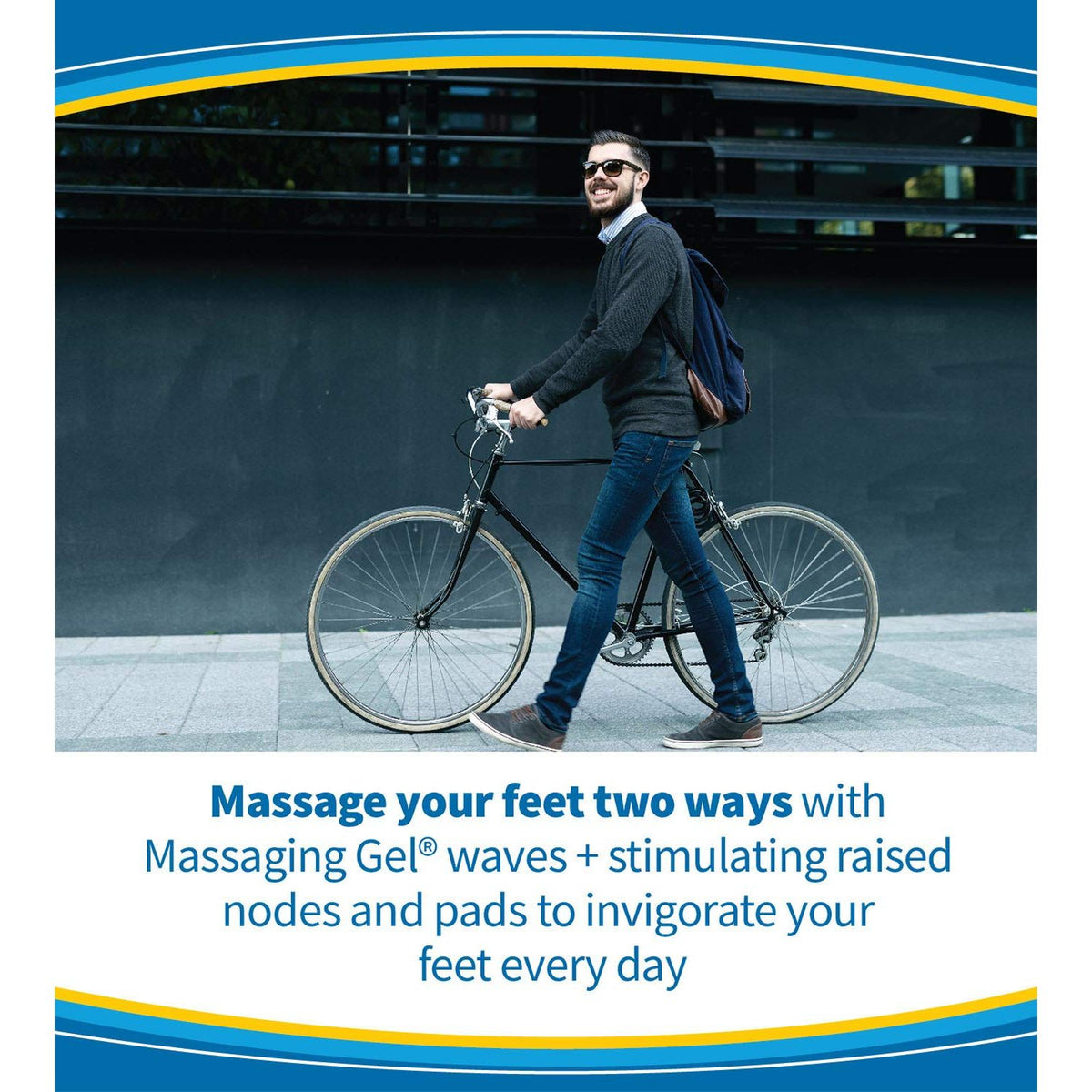 Dr. Scholl's Comfort & Energy Stimulating Step Massaging Gel Insoles 1 Pair (Men's 8-13),011017570127