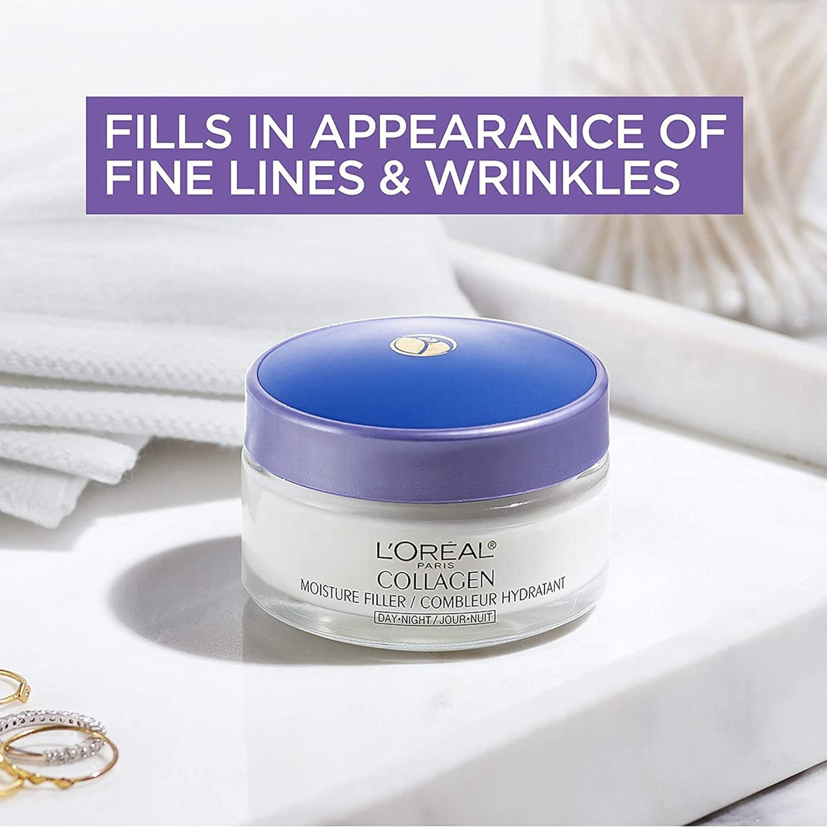 L'Oreal Paris Collagen Moisture Filler Daily Moisturizer Day & Night Cream 50ml,071249152874,
