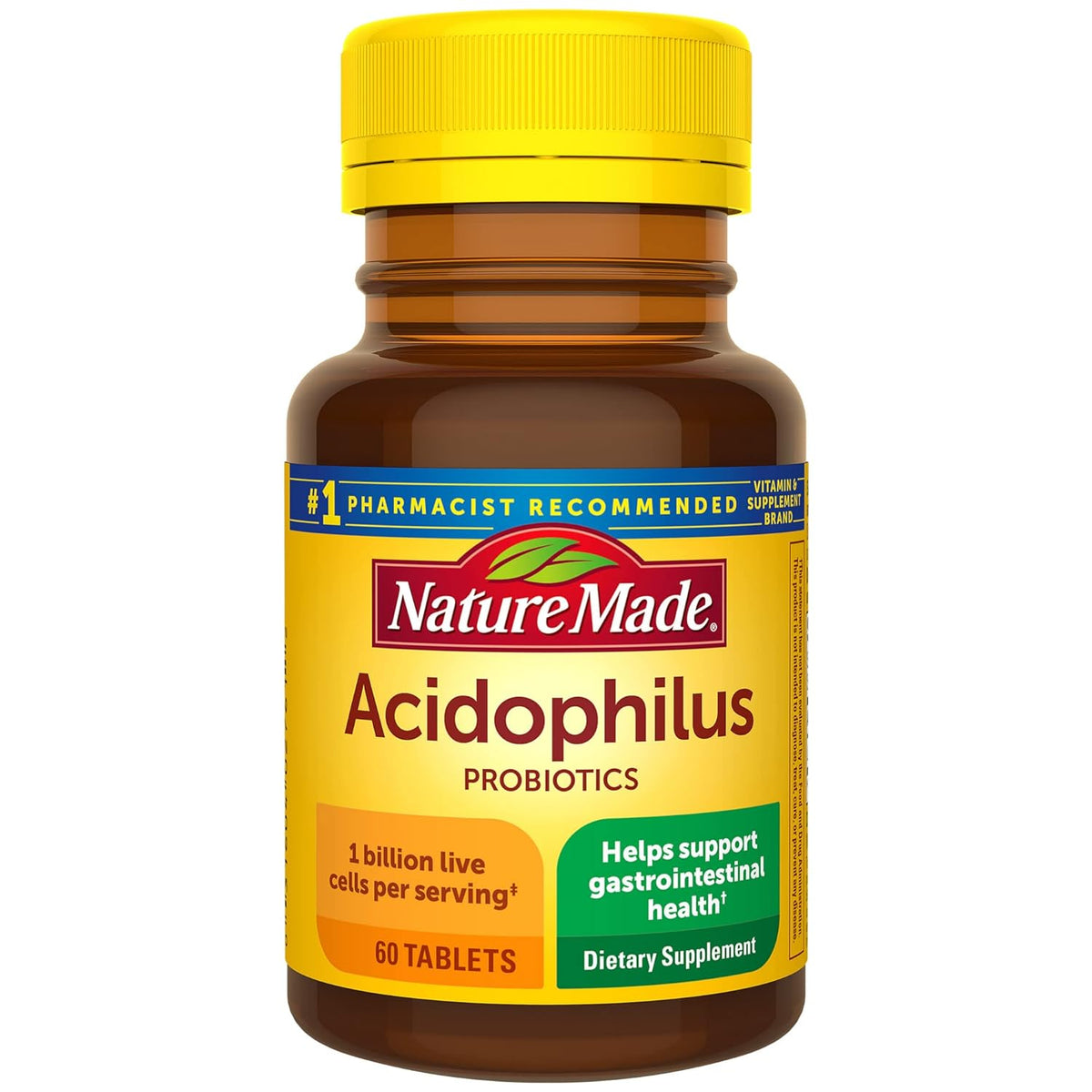 Nature Made Acidophilus Probiotics 60 Tablets,031604027612
