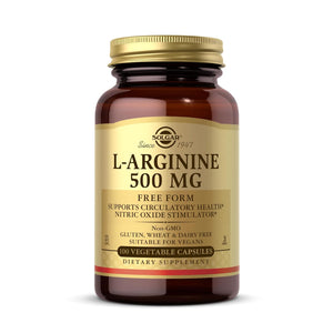 Solgar L-Arginine 500mg 100 Veg Capsules