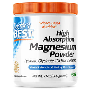 Doctor's Best High Absorption Magnesium Powder Lysinate Glycinate 200g