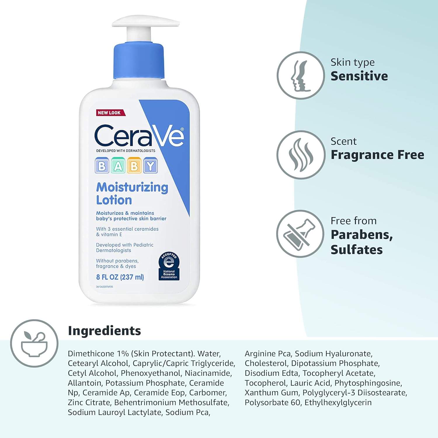 CeraVe Baby Moisturizing Body Lotion 237ml ingredients