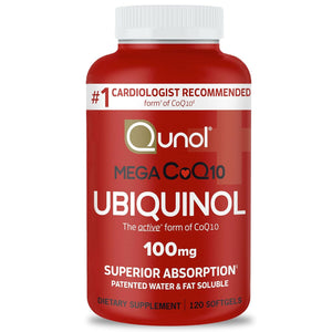 Qunol Mega CoQ10 UBIQUINOL 100mg 120 Softgels