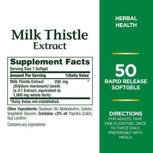 Nature's Bounty Milk Thistle 1000mg 50 Softgels