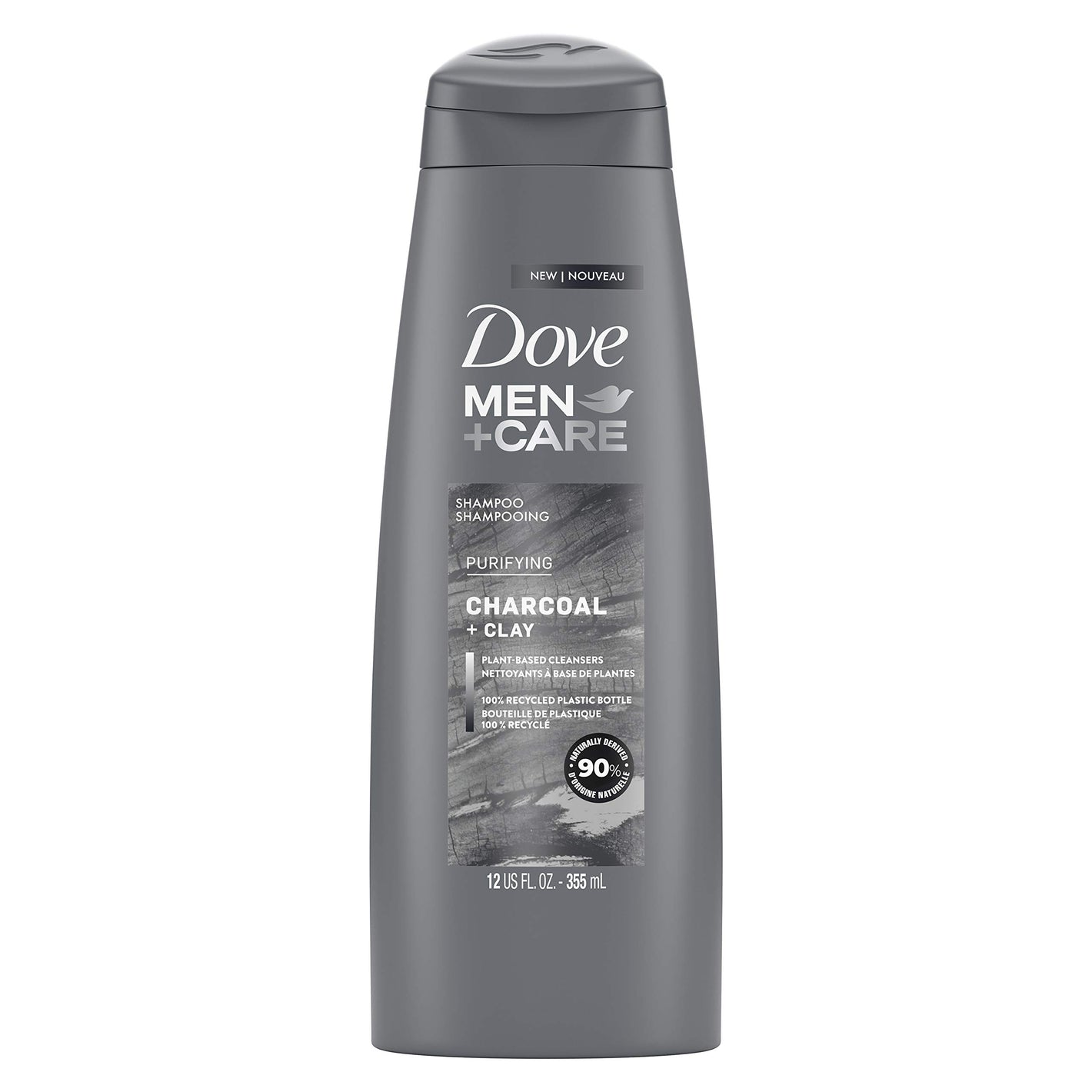 Dove Men +Care Charcoal + Clay Purifying Shampoo 355ml,079400451866,