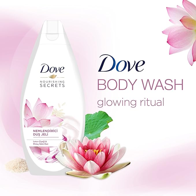 Dove Nourishing Secrets Glowing Ritual Lotus Flower & Rice Milk Body Wash 500ml,8710908881121,
