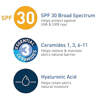 CeraVe SPF 30 Sunscreen Ultra-Light Moisturizing Lotion 50ml,3606000537521,