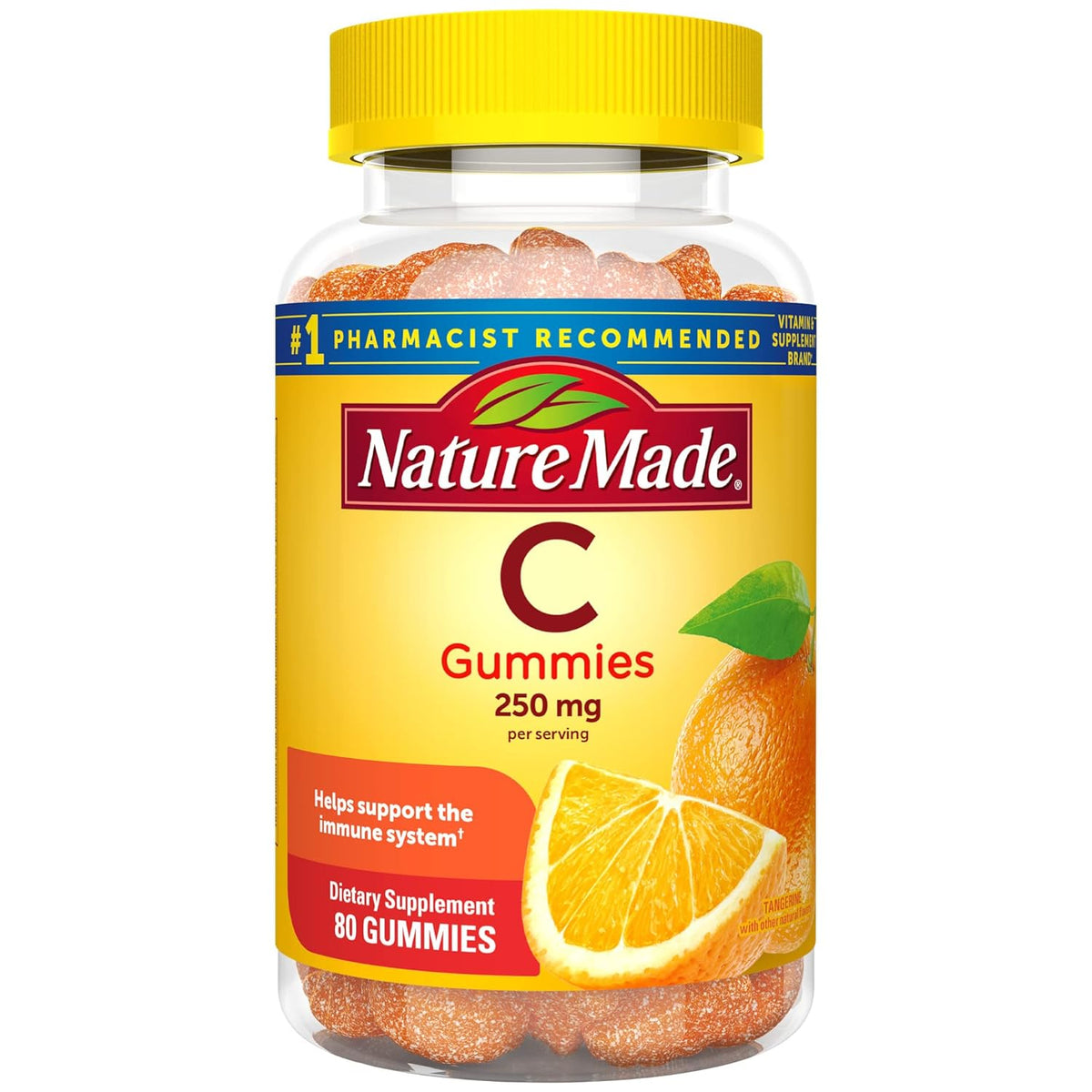 Nature Made Vitamin C Gummies 250mg 80 Count,031604028435
