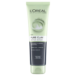 L'Oreal Paris Skin Expert Pure Clay Charcoal Detox Wash 150ml,3600523430932,