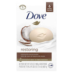 Dove Beauty Bar Restoring Coconut & Cocoa Butter Soap (Pack Of 6) 106g Each,011111347861