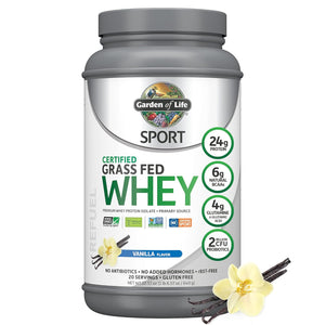 Garden Of Life Sport Certified Grass Fed Whey Vanilla Flavour Powder 640g