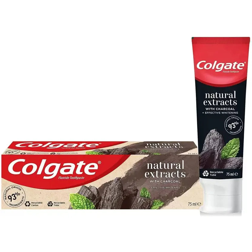 Colgate Natural Extracts Charcoal + Effective Whitening Toothpaste 75ml,6920354823152