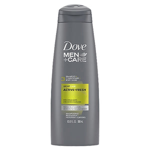 Dove Men +Care Sport Care Active + Fresh 3-In-1 Shampoo, Conditioner & Body Wash 355ml,079400461636,