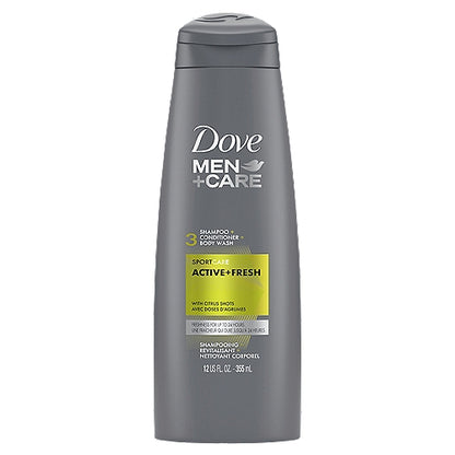 Dove Men +Care Sport Care Active + Fresh 3-In-1 Shampoo, Conditioner & Body Wash 355ml,079400461636,