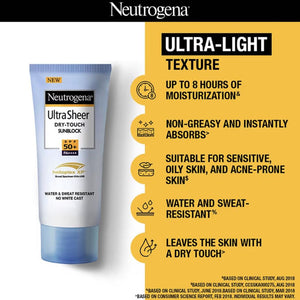 Neutrogena Ultra Sheer Dry-Touch Sunblock SPF 50+ PA++++ Sunscreen