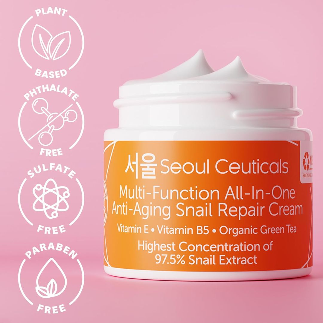 Seoul Ceuticals Korean Skin Care Anti-Aging Snail Repair Cream 60ml
