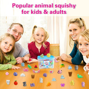 Mochi Squishy Toys Bulk Set of 80 Kawaii Fidgets Party Favors for Kids Goodie Bag and Prizes Ages 4–8