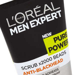 L'Oreal Paris Men Expert Pure Power Anti-Blackhead Scrub 150ml,3600522417774,