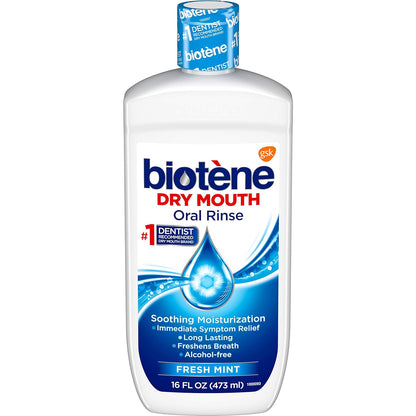 Biotene Dry Mouth Oral Rinse Fresh Mint Mouthwash 473ml