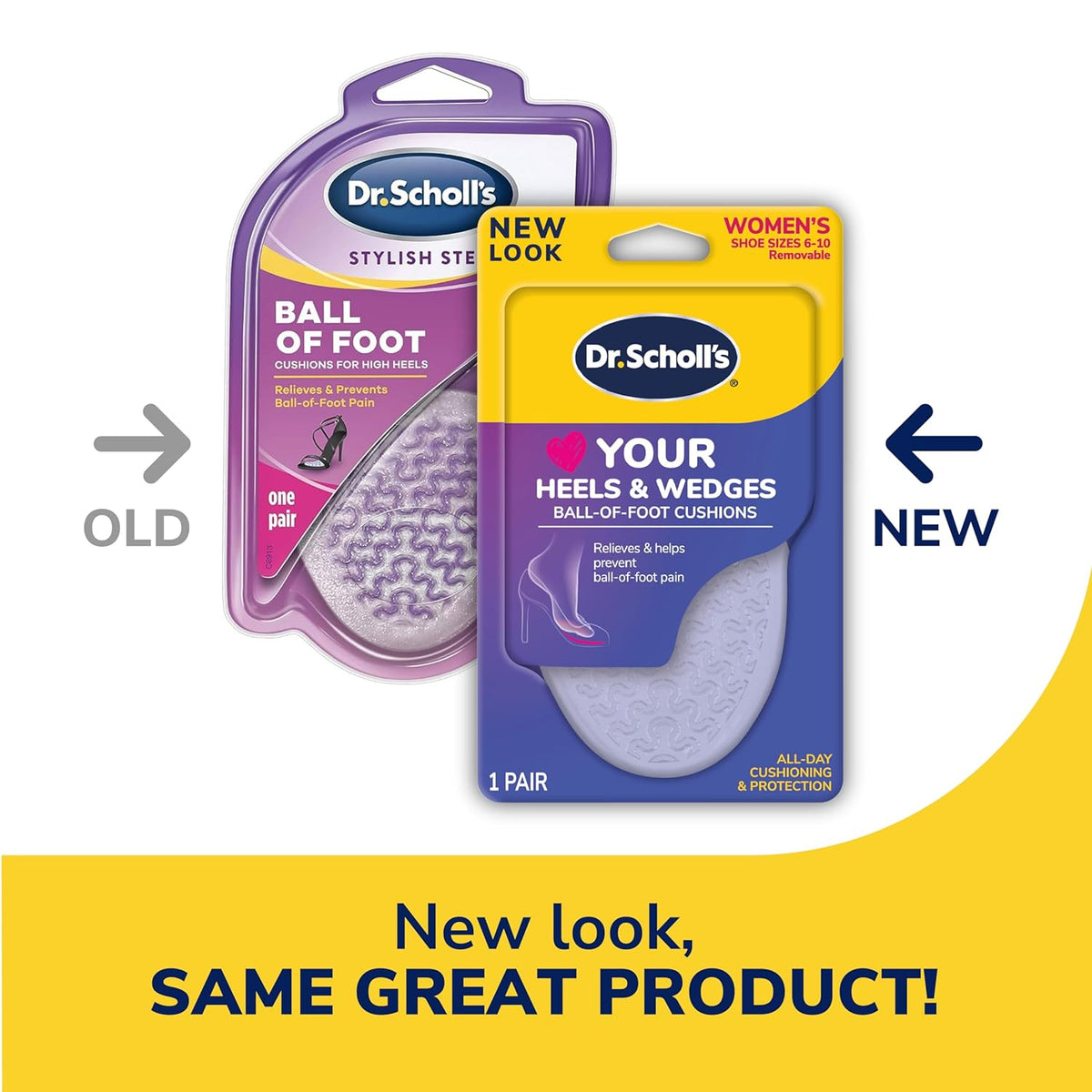 Dr. Scholl's Your Heels & Wedges Ball Of Foot Cushions Insoles (Women's 6-10),888853589435,