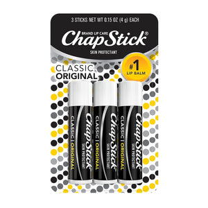 ChapStick Classic Original Lip Balm (Pack Of 3) 4g Each