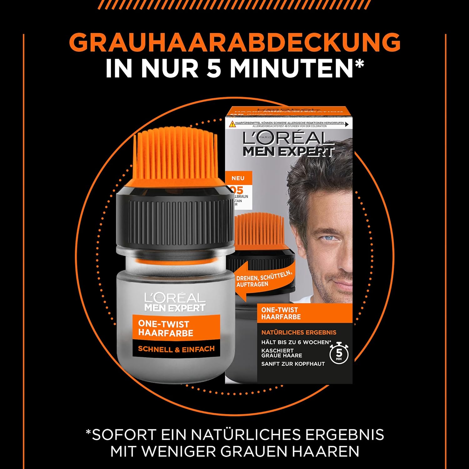 L'Oreal Paris Men Expert Light-Medium Brown.05 One Twist Hair Colour,3600523993291