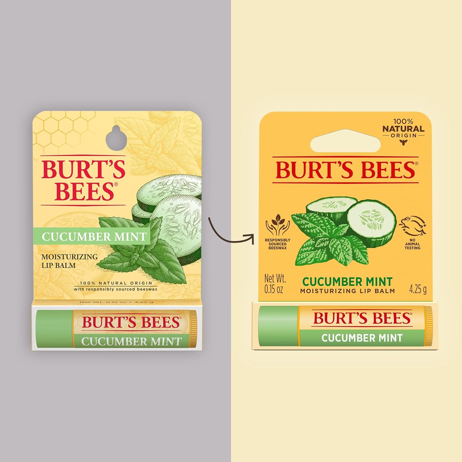 Burt's Bees Cucumber Mint Moisturizing Lip Balm 4.25g,792850900936