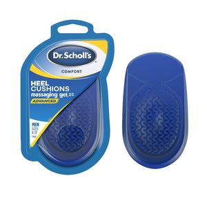 Dr. Scholl's Comfort Heel Cushions Massaging Gel Advanced Insoles 1 Pair (Men's 8-13)