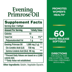 Nature's Bounty Evening Primrose Oil 1000mg 60 Softgels