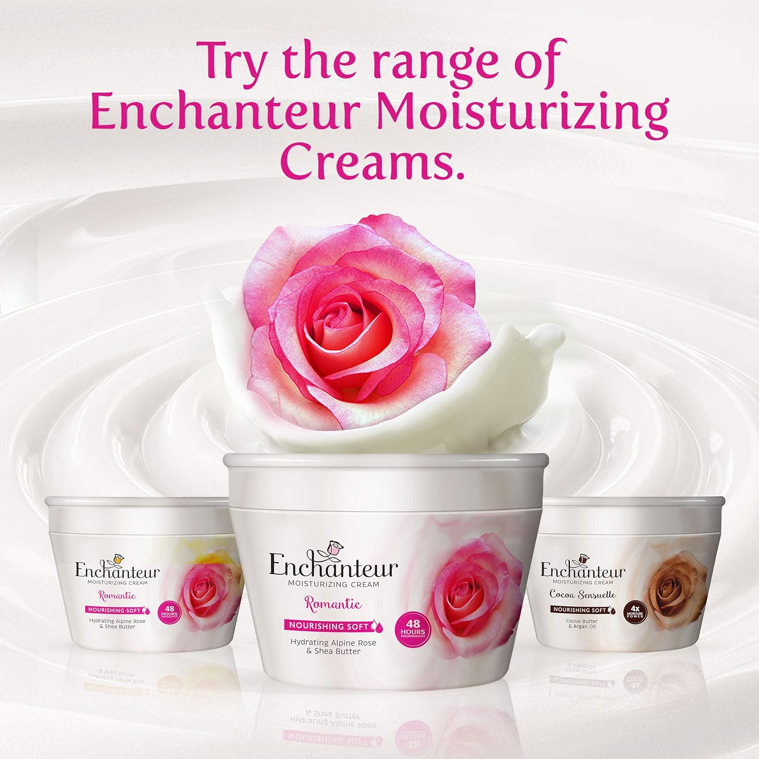 Enchanteur Charming Hydrating Alpine Rose & Shea Butter Moisturizing Cream 200ml,8888202056139