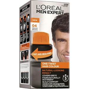 L'Oreal Paris Men Expert Medium Brown.04 One Twist Hair Colour,3600523993284