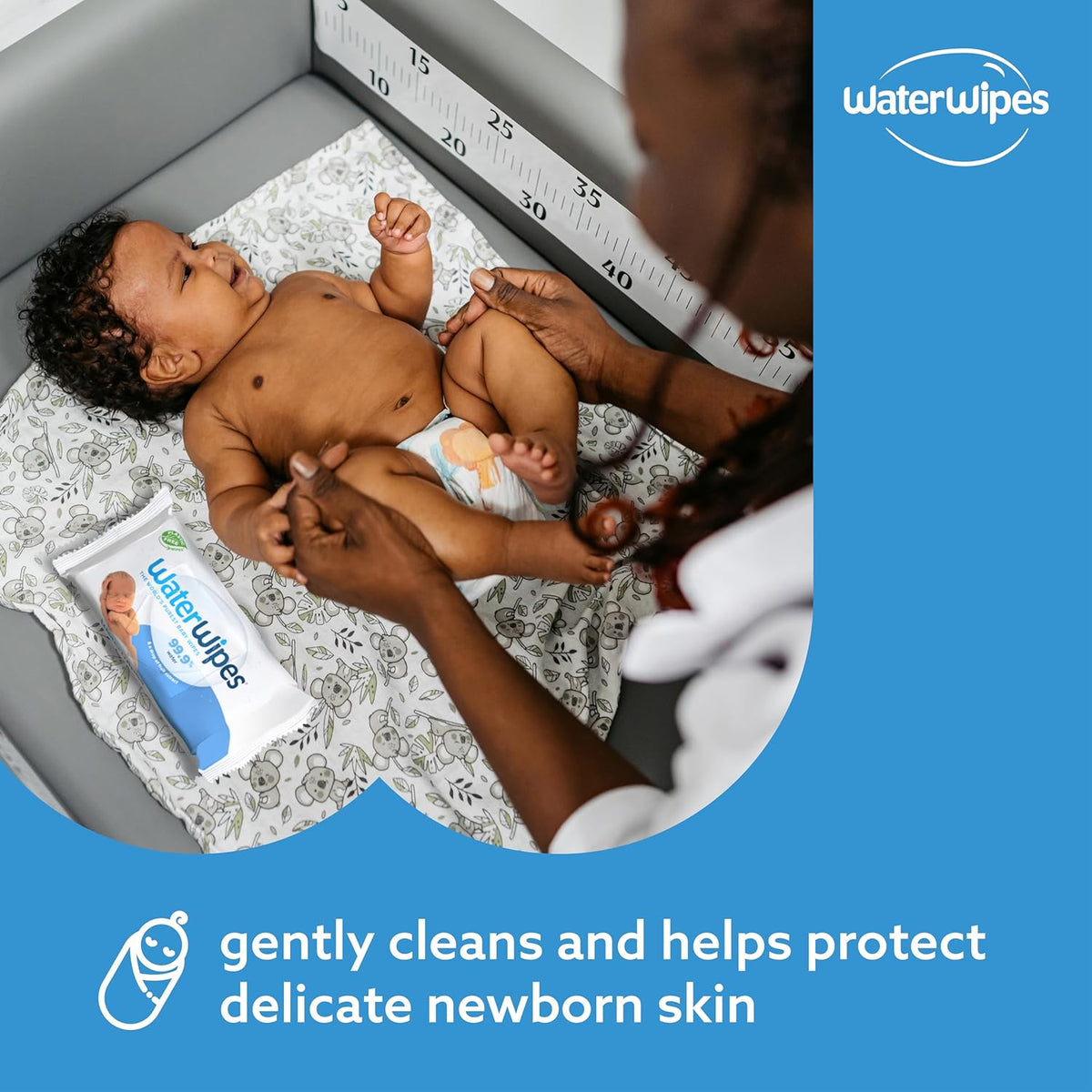 WaterWipes 99.9% Water & Fruit Extract Baby Wipes 60 Count,5099514400142