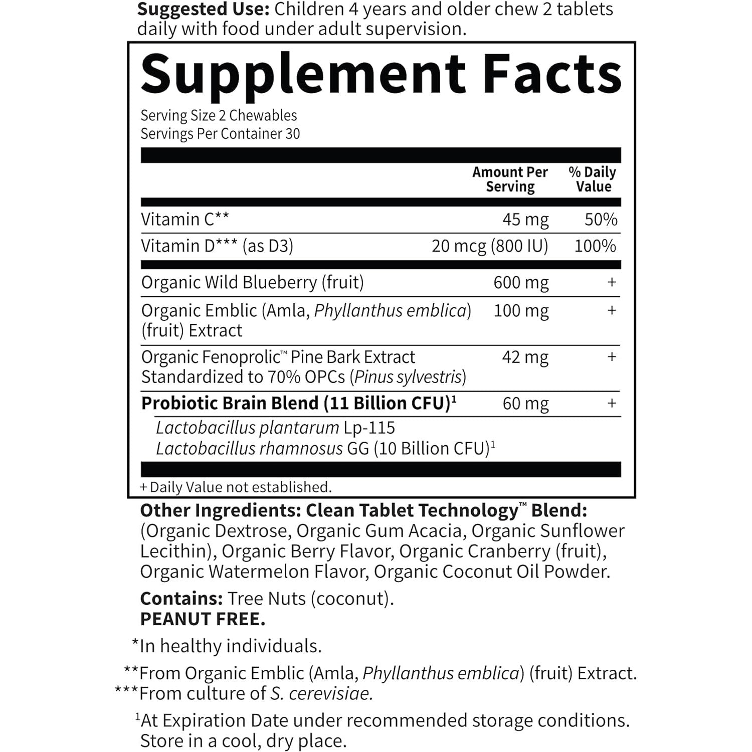 Garden Of Life Dr. Formulated Brain Health Attention & Focus For Kids Watermelon Berry 60 Chewables,658010120715,