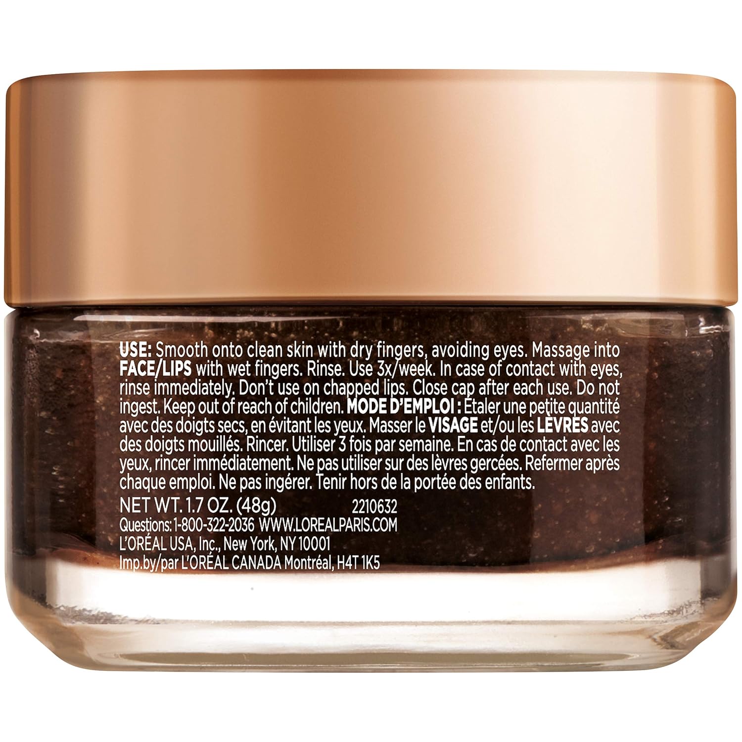 L'Oreal Paris Resurface & Energize Pure-Sugar Scrub 48g,3600523694877
