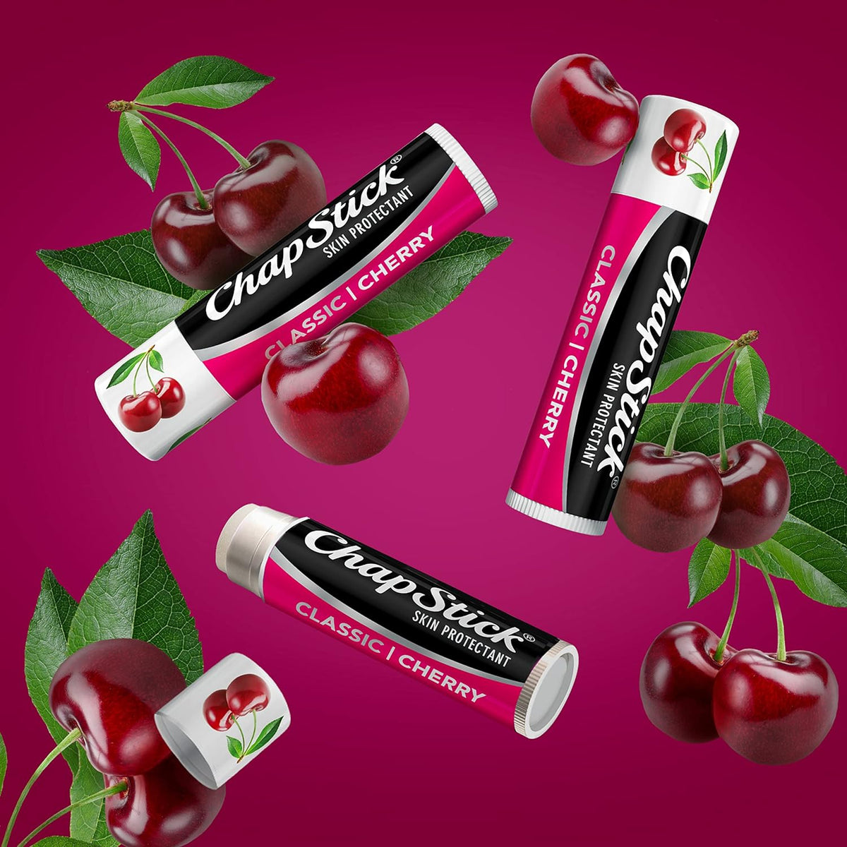 ChapStick Classic Cherry Lip Balm (Pack Of 3) 4g Each,305730705417