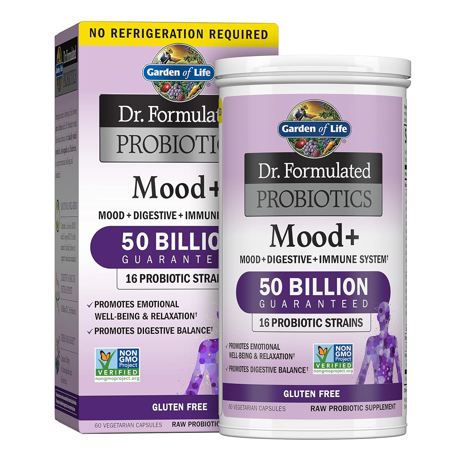 Garden Of Life Dr. Formulated Probiotics Mood+ 60 Veg Capsules,658010120043