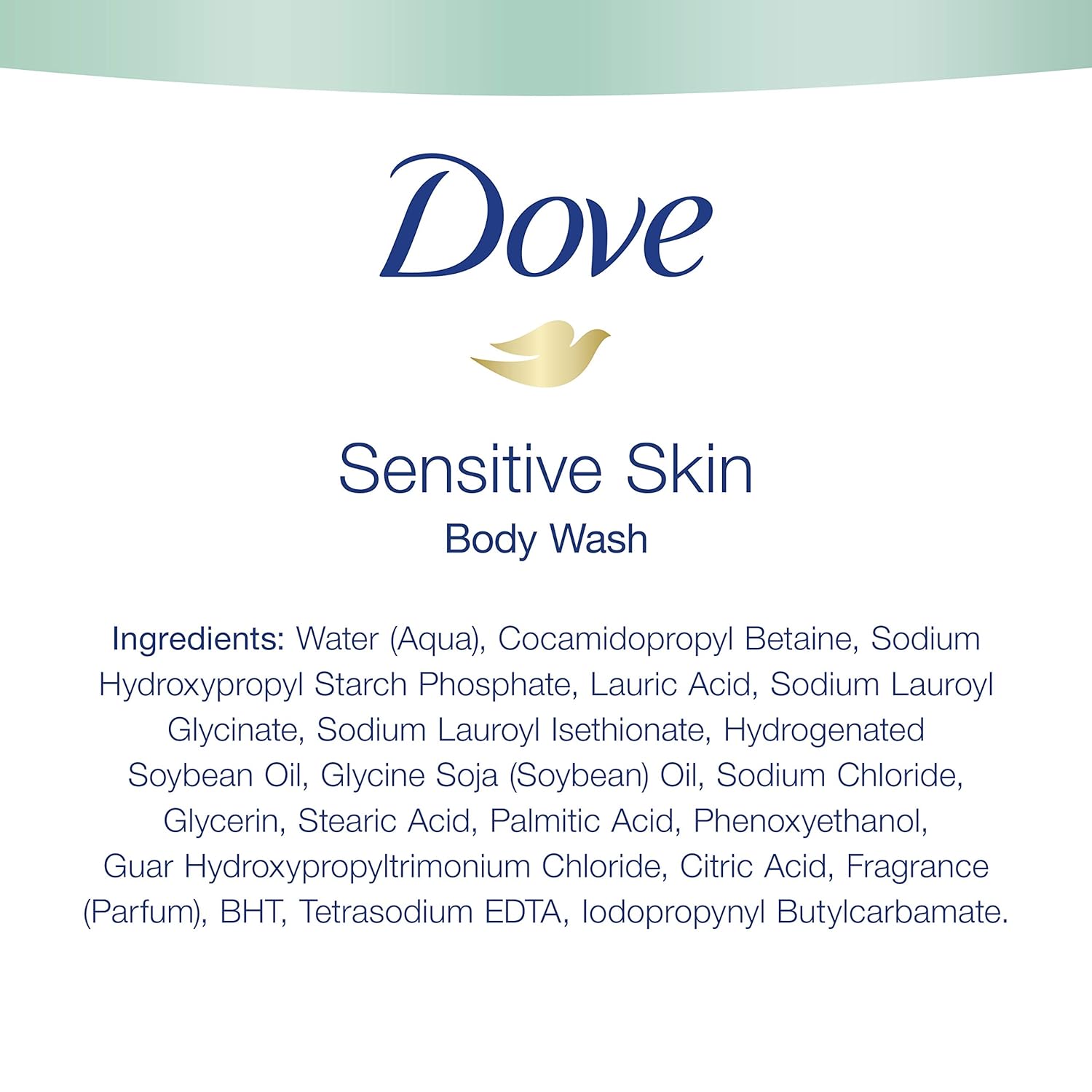 Dove Sensitive Skin Hypoallergenic Nourishing Body Wash 650ml,011111122246,
