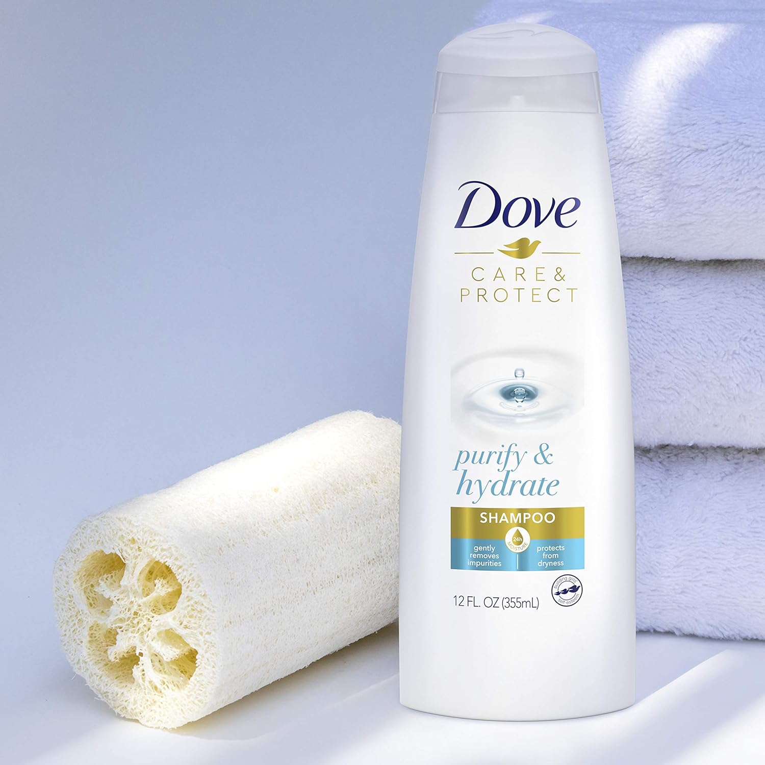 Dove Care & Protect Purify & Hydrate Shampoo 355ml,079400480293,
