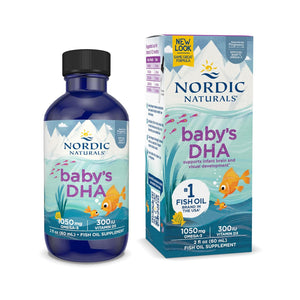 Nordic Naturals Baby's DHA 1050mg Omega-3 Fish Oil Supplement For 0-12 Months 60ml,768990537875
