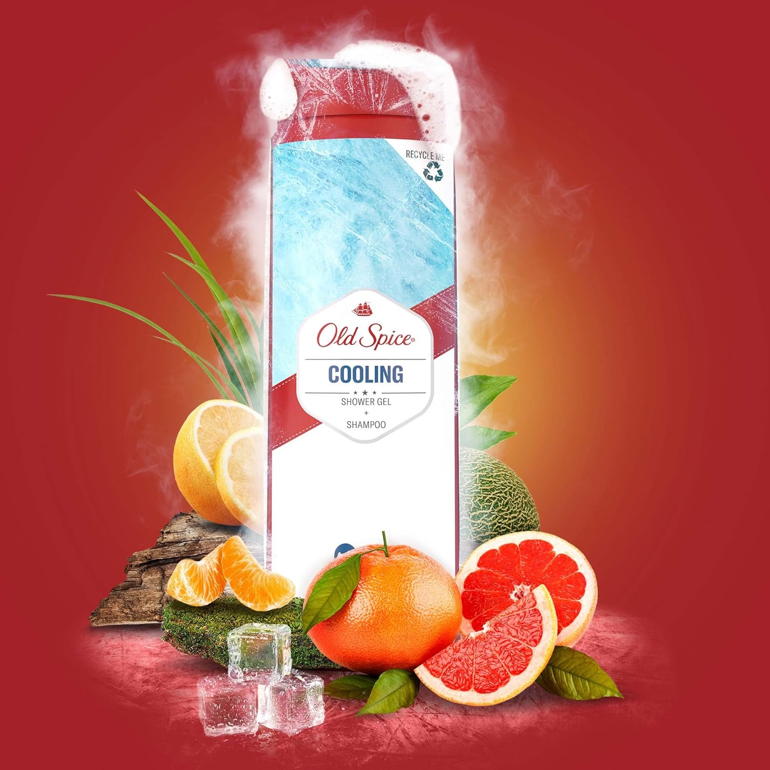 Old Spice Cooling 2-In-1 Shower Gel & Shampoo 400ml,4084500978942,