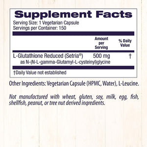 Healthy Origins L-Glutathione Reduced 500mg Capsules
