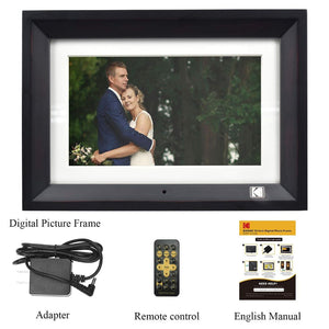 KODAK RDPF-1020V 10.1 Inch 8GB Storage Black Digital Wooden Photo Frame