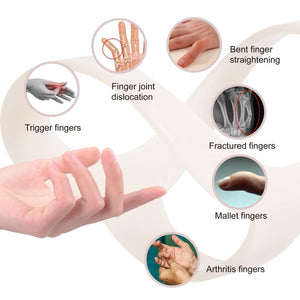 UAKIKAU Plastic Large Size Oval Finger Splint 8 Count (5,6,7,8,9,10,11,12)
