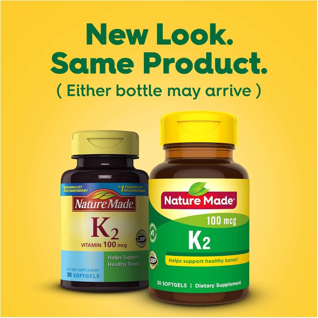 Nature Made K2 100mcg 30 Softgels,031604028824