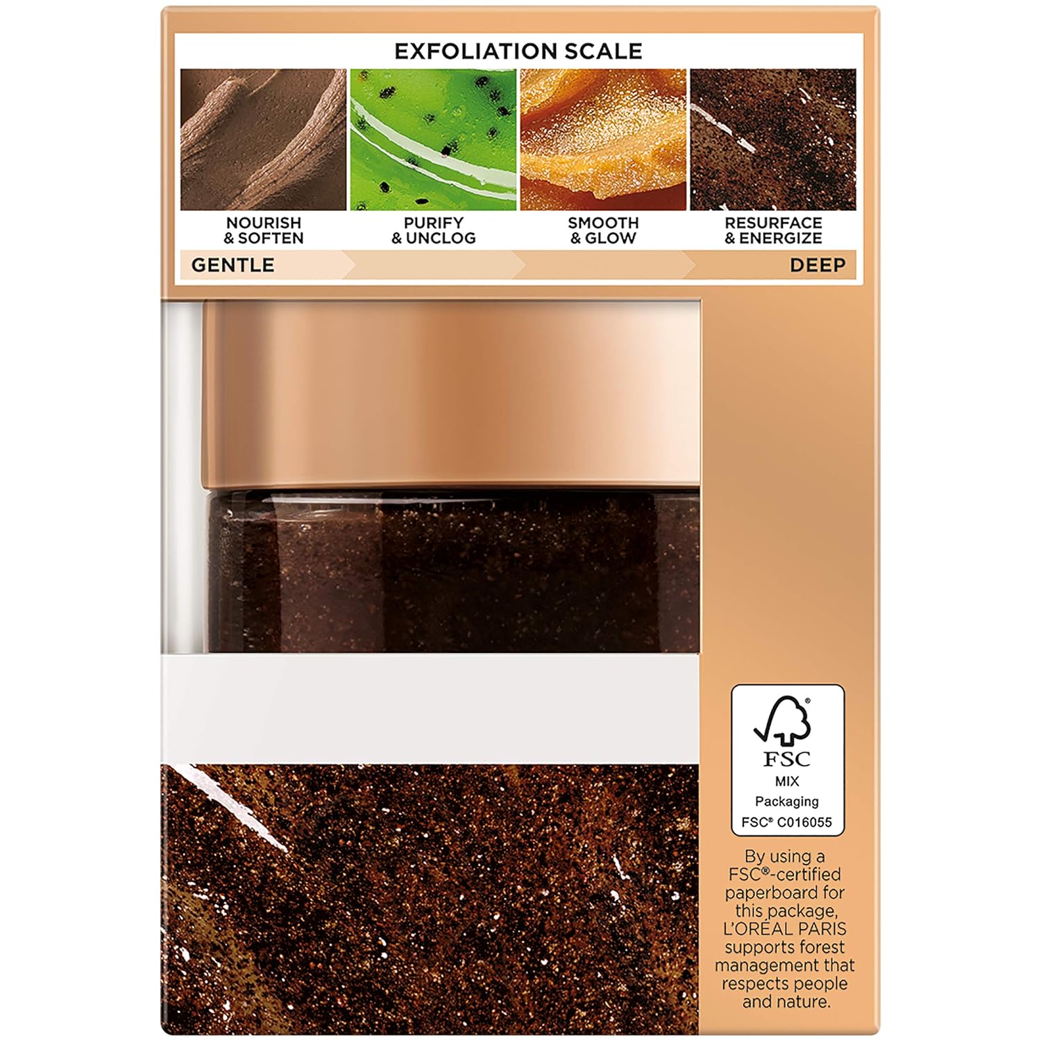 L'Oreal Paris Resurface & Energize Pure-Sugar Scrub 48g,3600523694877