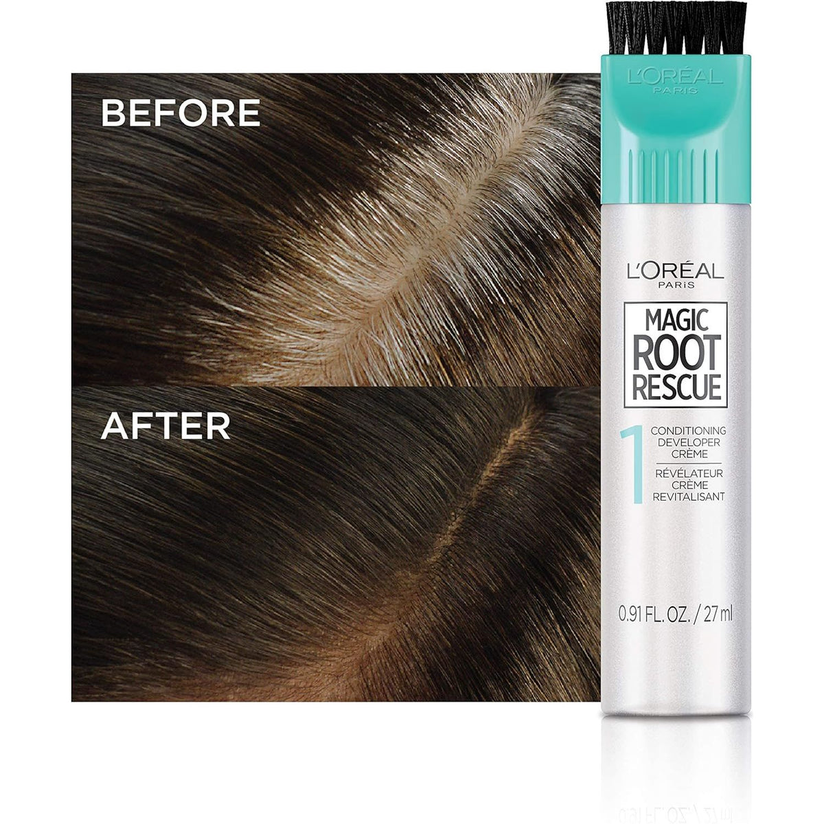 L'Oreal Paris Magic Root Rescue Black Shade No.5 Root Coloring Kit 27ml,071249418109,