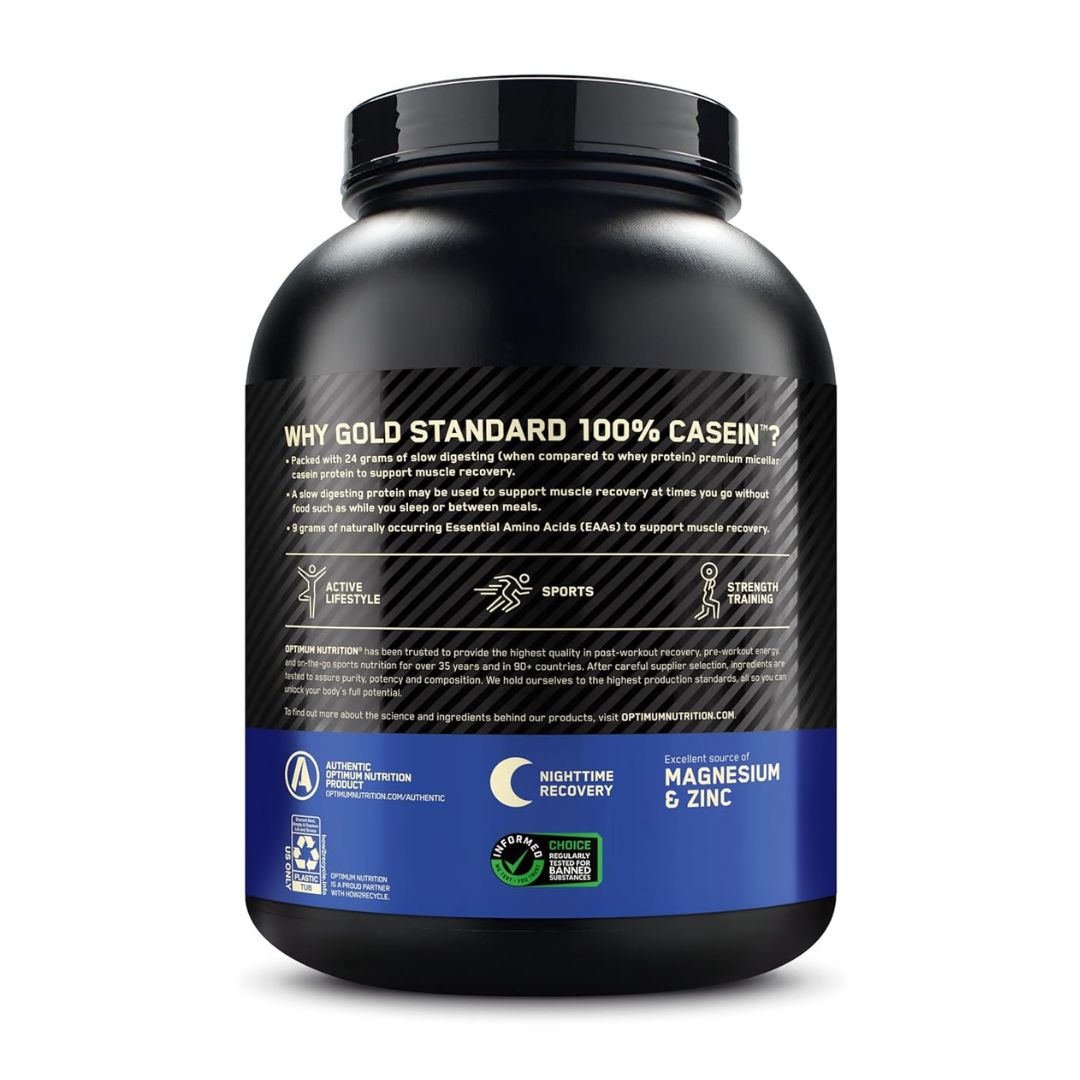 Optimum Nutrition Gold Standard 100% Casein Cookies & Cream Flavor Protein Powder 1.75kg