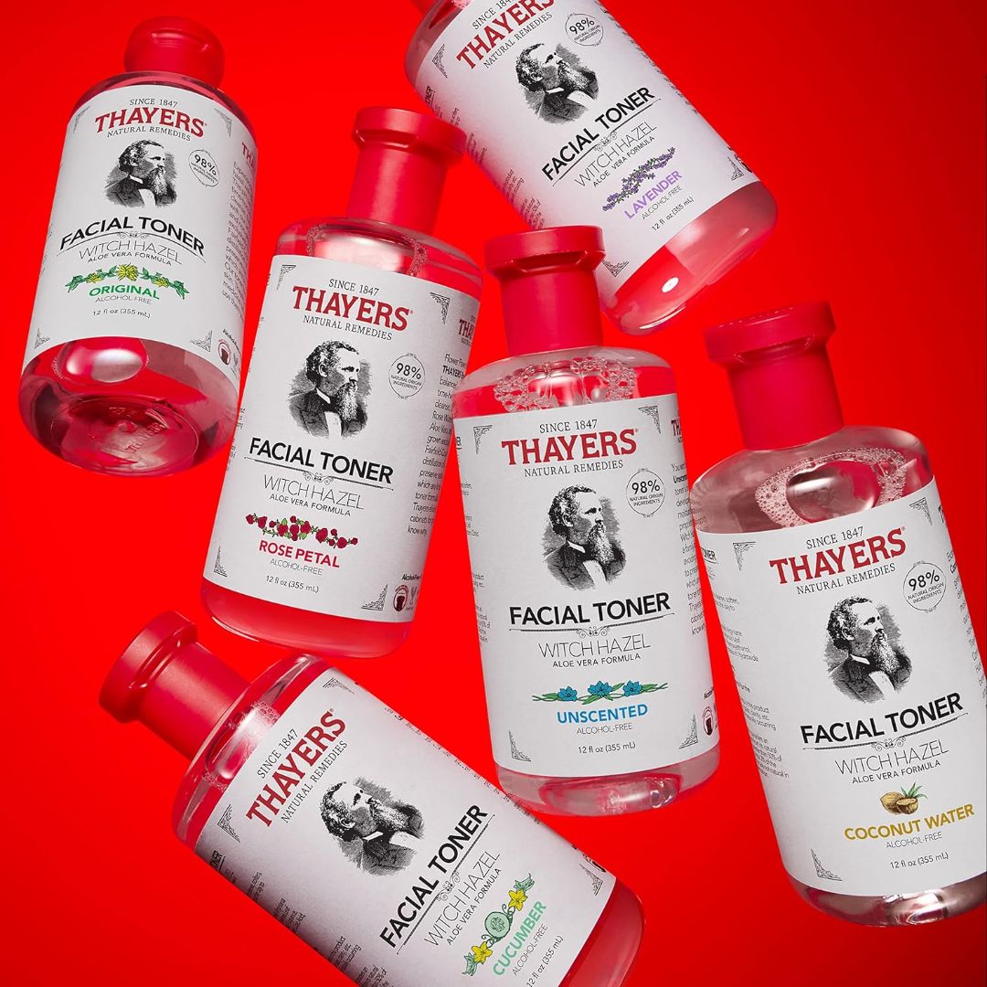 Thayers Witch Hazel & Aloe Vera Formula Rose Petal Alcohol-Free Facial Toner 355ml,041507070035