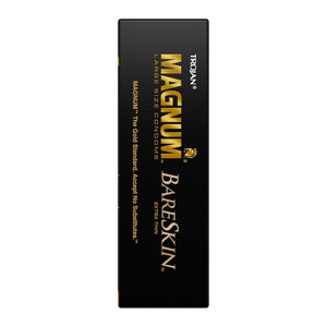 Trojan Magnum Large Size BareSkin Extra Thin Lubricated Latex Condoms 10 Count